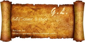 Gácser Libor névjegykártya